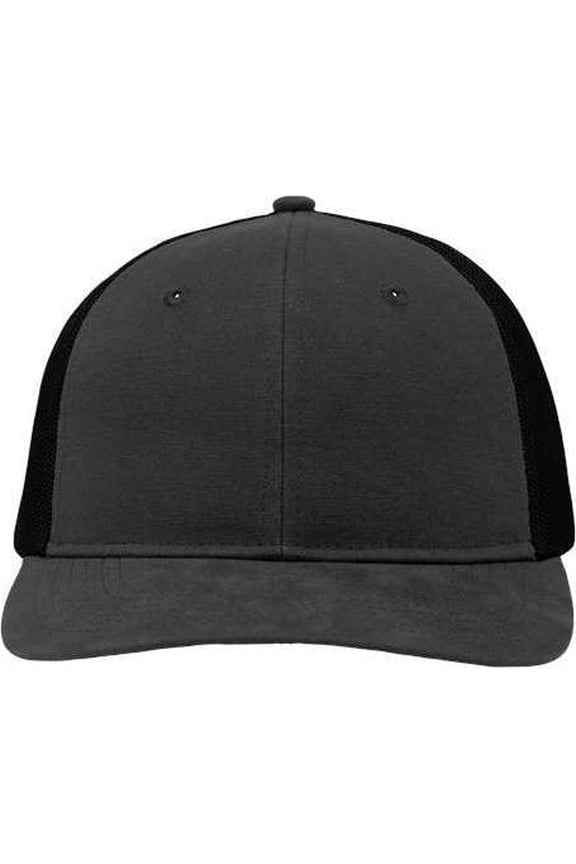 SP1650 Modern Six-Panel Trucker Fit Cap - Charcoal Black
