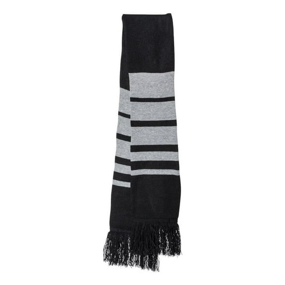 Sportsman - Soccer Scarf - SP07 - Black/ Heather Grey - Size: One Size