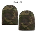 thumbnail image 1 of Sportsman Unisex Camo Knit Beanie -GR08 8-Inch Cuffed Beanie for Winter (Green Camo 2 Pack One Size), 1 of 3