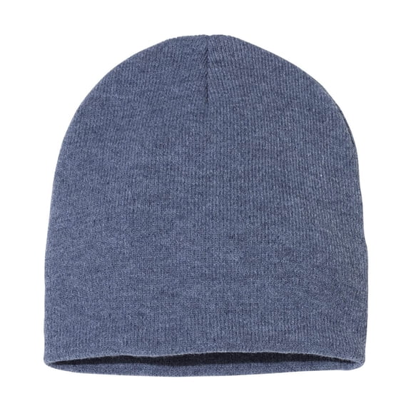 Sportsman Unisex Knit Beanie 100% Acrylic Warm Winter Hat (Heather-Navy)