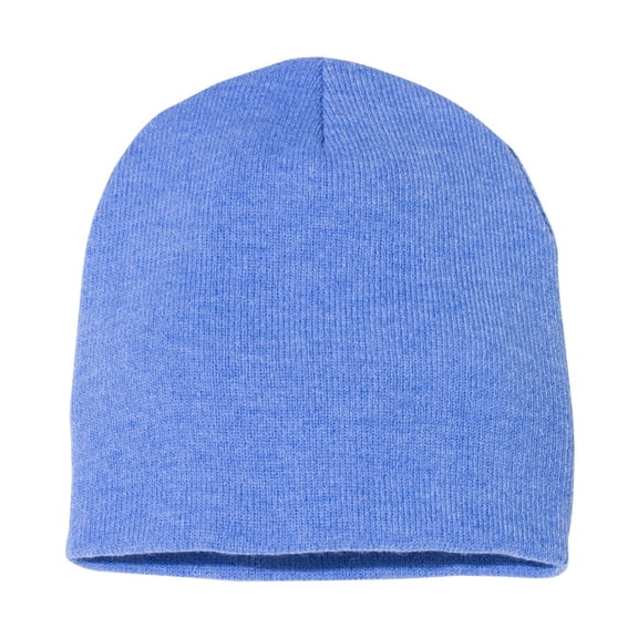 Sportsman Unisex Knit Beanie 100% Acrylic Warm Winter Hat (Heather-Royal)