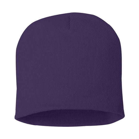 Sportsman Unisex Knit Beanie 100% Acrylic Warm Winter Hat (Purple)