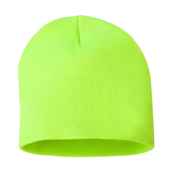 Sportsman Unisex Knit Beanie 100% Acrylic Warm Winter Hat (Safety-Yellow)