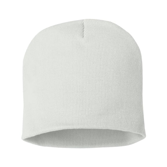 Sportsman Unisex Knit Beanie 100% Acrylic Warm Winter Hat (White)