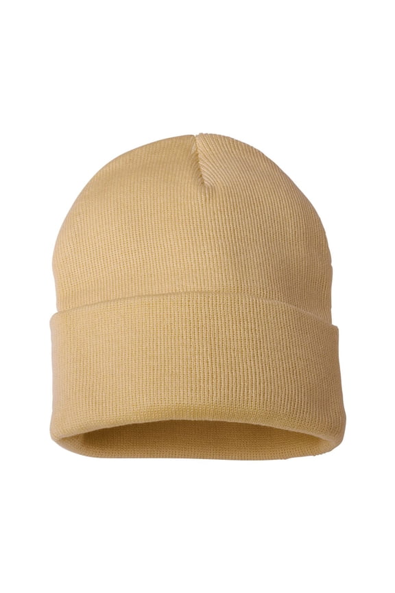 Unisex Solid Cuffed Beanie 12" Hat Cap Winter Acrylic Soft Toboggan (Camel, One Size)