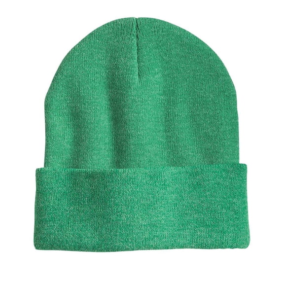 Sportsman Unisex Solid Cuffed Beanie 12" Hat Cap Winter Acrylic Soft Toboggan (Heather Kelly, One Size)