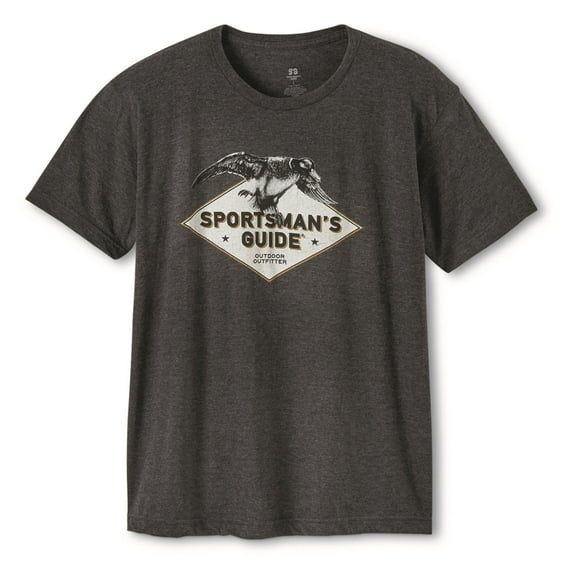 Sportsman's Guide Men's Duck Logo Short Sleeve Tee Heather Graphite XL