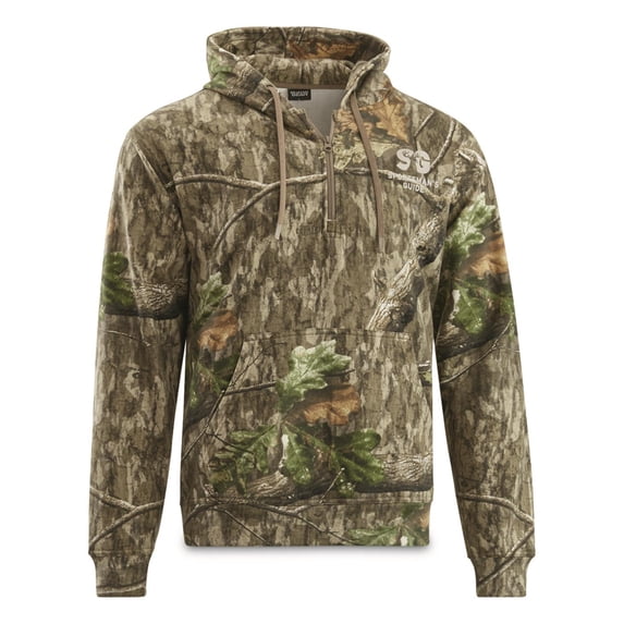 Sportsman's Guide Quarter-Zip Pullover Camo Hoodie, Mossy Oak Country Roots Camo LARGE