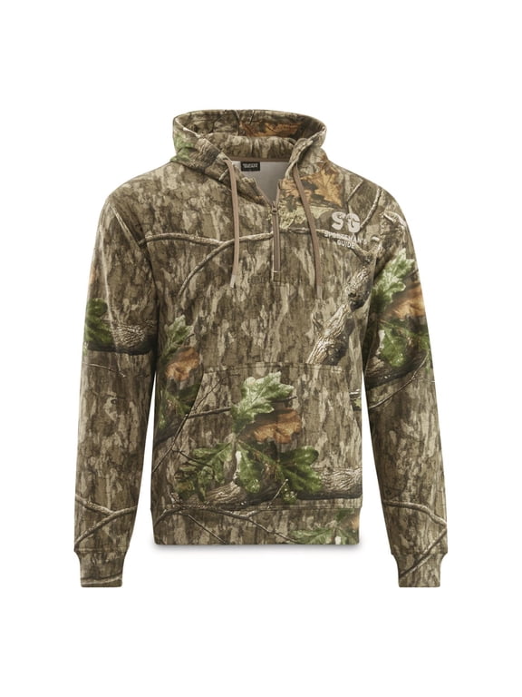 Sportsman's Guide Quarter-Zip Pullover Camo Hoodie, Mossy Oak Country Roots Camo LARGE