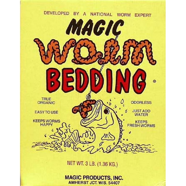 Sportsman's Supply Inc. Magic Bait 3-Pound Worm Bedding with Box, Yellow