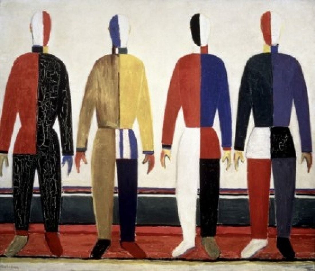 The Sportsmen  c 1928-32 Kasimir Malevich (1878-1935 Russian)  Oil on Canvas  Russian State Museum St Petersburg    Canvas Art - Kasimir Malevich (24 x 36)