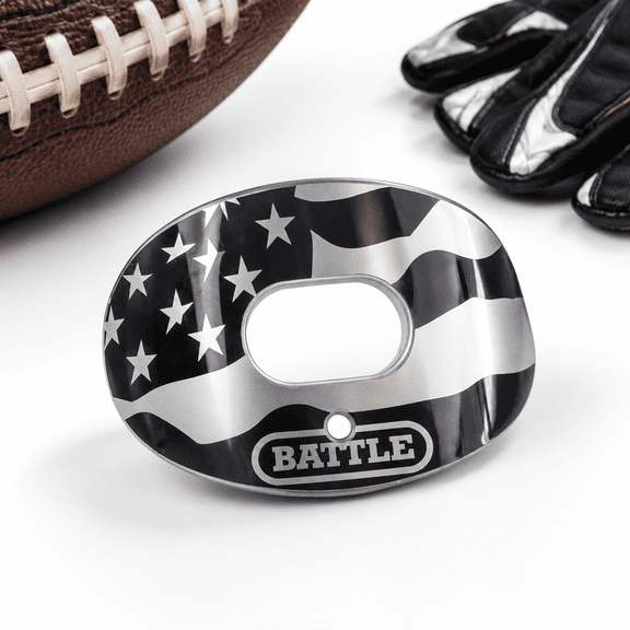 Sportsn Flag 2.0 Chrome Oxygen Football Mouthguard - With A Convertible S Superior Airflow & Better Performance Maximum Protection