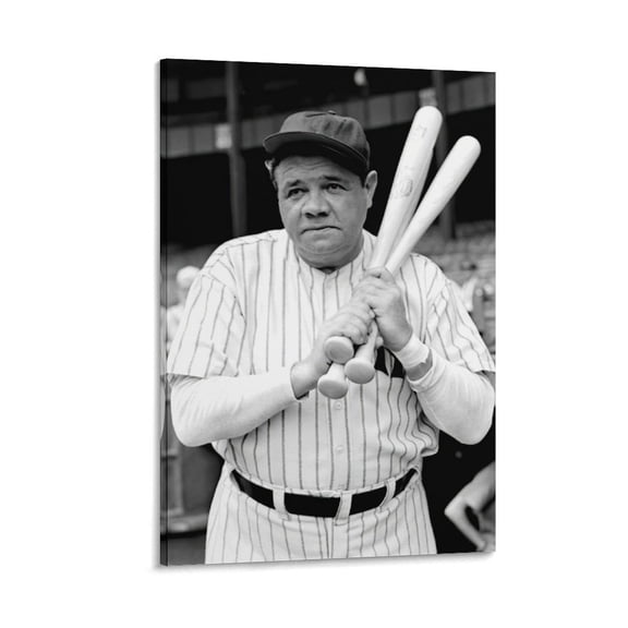 Sportspeople from Baltimore Babe Ruth Retro Poster Picture Print Wall Art Poster Painting Canvas Posters Artworks Gift Room Aesthetic 12x18inch(30x45cm)