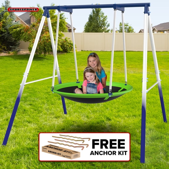 Sportspower 45" Deluxe Saucer Swing, Great for Kids Aged 3 to 8