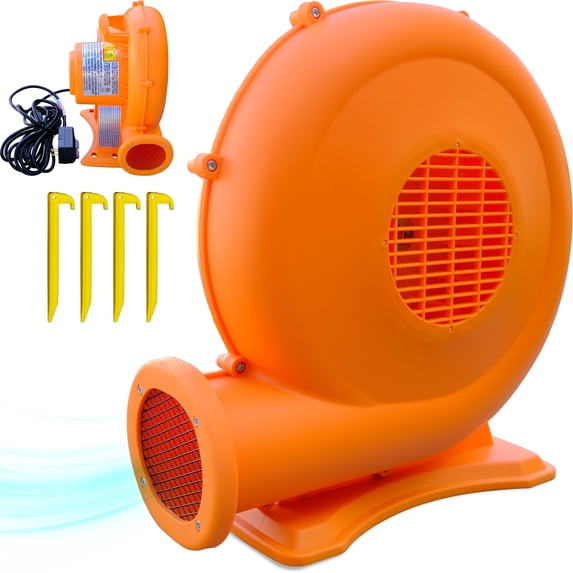 Open Box Sportspower 750W Air Blower for Inflatable Bounce House, Heavy Duty Electric Blower for Bouncers and Inflatables, Replacement Air Pump