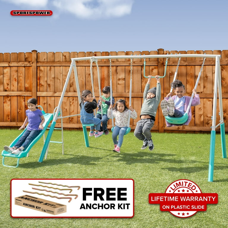 metal swing lifetime swing set used