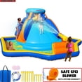 thumbnail image 1 of Sportspower Battle Ridge Inflatable Water Slide with Climbing Wall & Water Cannon, Kids Backyard Water Park with Blower, Outdoor Ages 3–8, 1 of 9