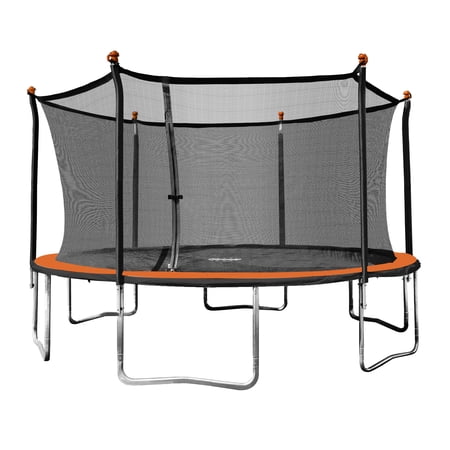 Sportspower BouncePro 15ft Trampoline Meets ASTM Safety Standards, Heavy-Duty Rust-Resistant Steel Frame, UV-Resistant Jump Mat & Safety Net