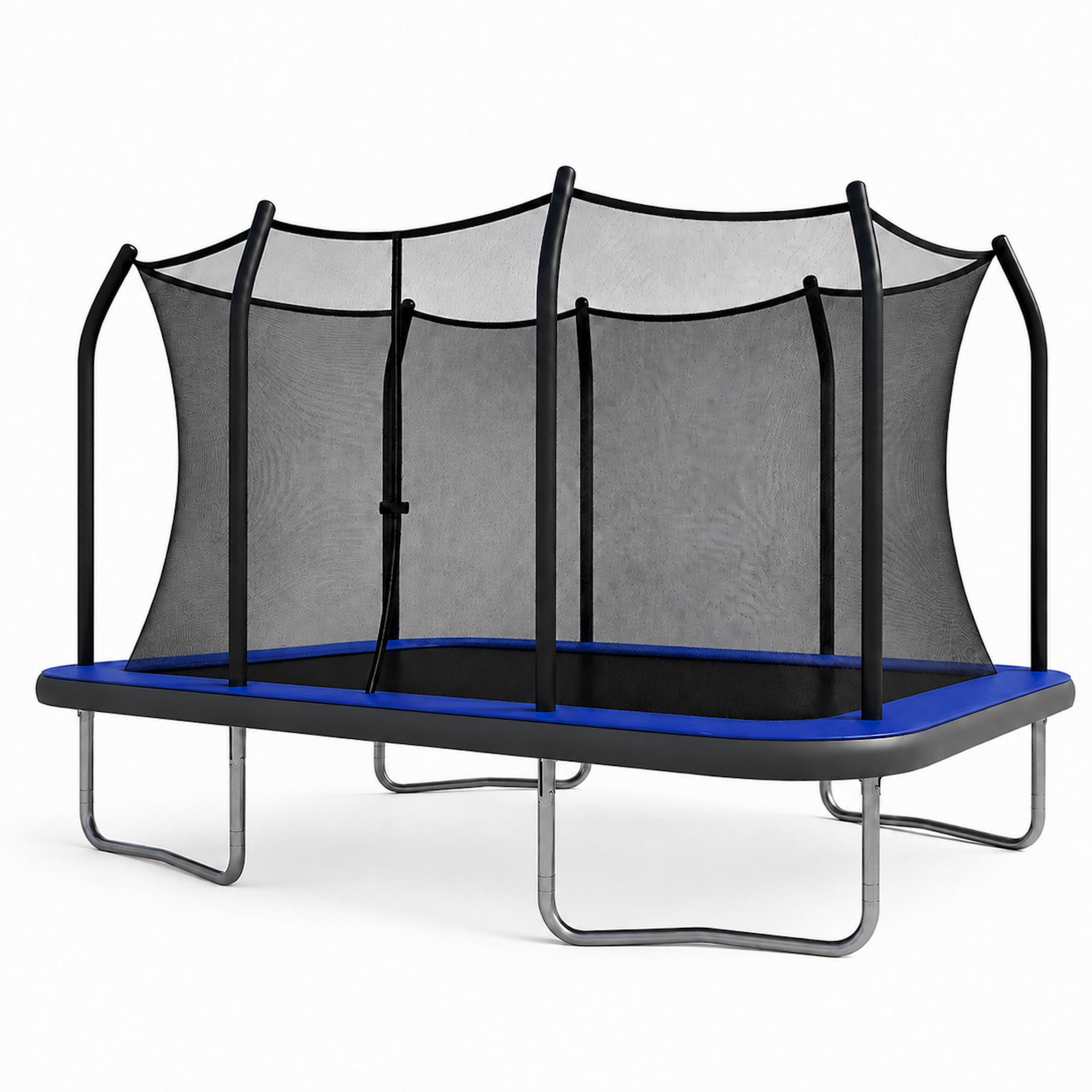 Sportspower BouncePro 9x15ft Rectangular Trampoline Meets ASTM Safety Standards, Heavy-Duty Rust-Resistant Steel Frame, UV-Resistant Jump Mat & Safety Net