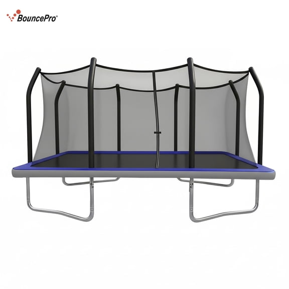 Sportspower BouncePro 9x15ft Rectangular Trampoline Meets ASTM Safety Standards, Heavy-Duty Rust-Resistant Steel Frame, UV-Resistant Jump Mat & Safety Net
