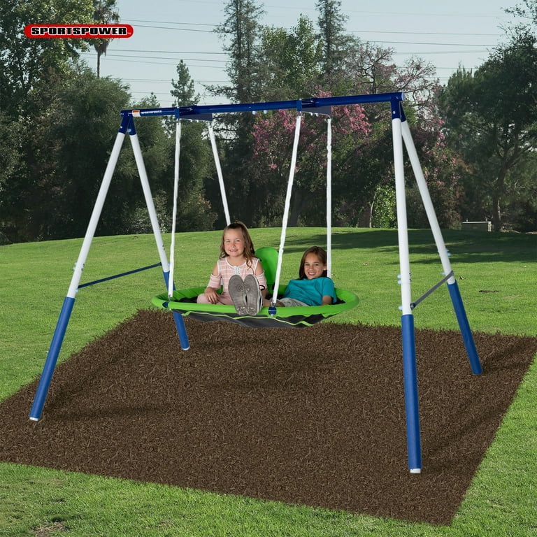 Free Shipping! Sportspower Deluxe Metal Saucer Swing Set