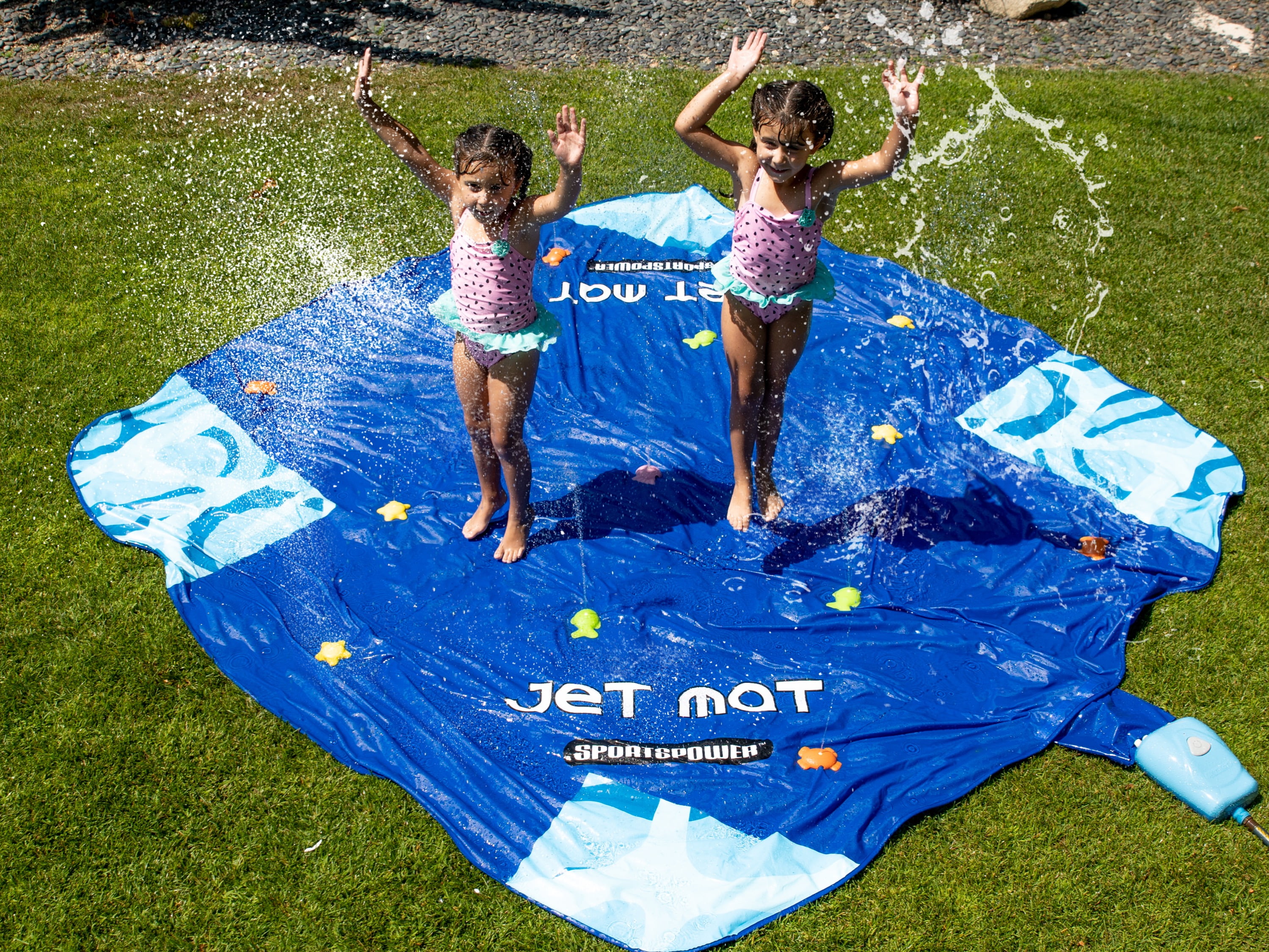 Sportspower Jet Mat, 100 SQ Feet Sprinkler Splash Mat with Automatic