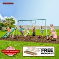 thumbnail image 1 of Sportspower Live Oak Metal Swing Set with 6' Double Wall Slide with Lifetime Warranty, and Bonus Anchor Kit, 1 of 10