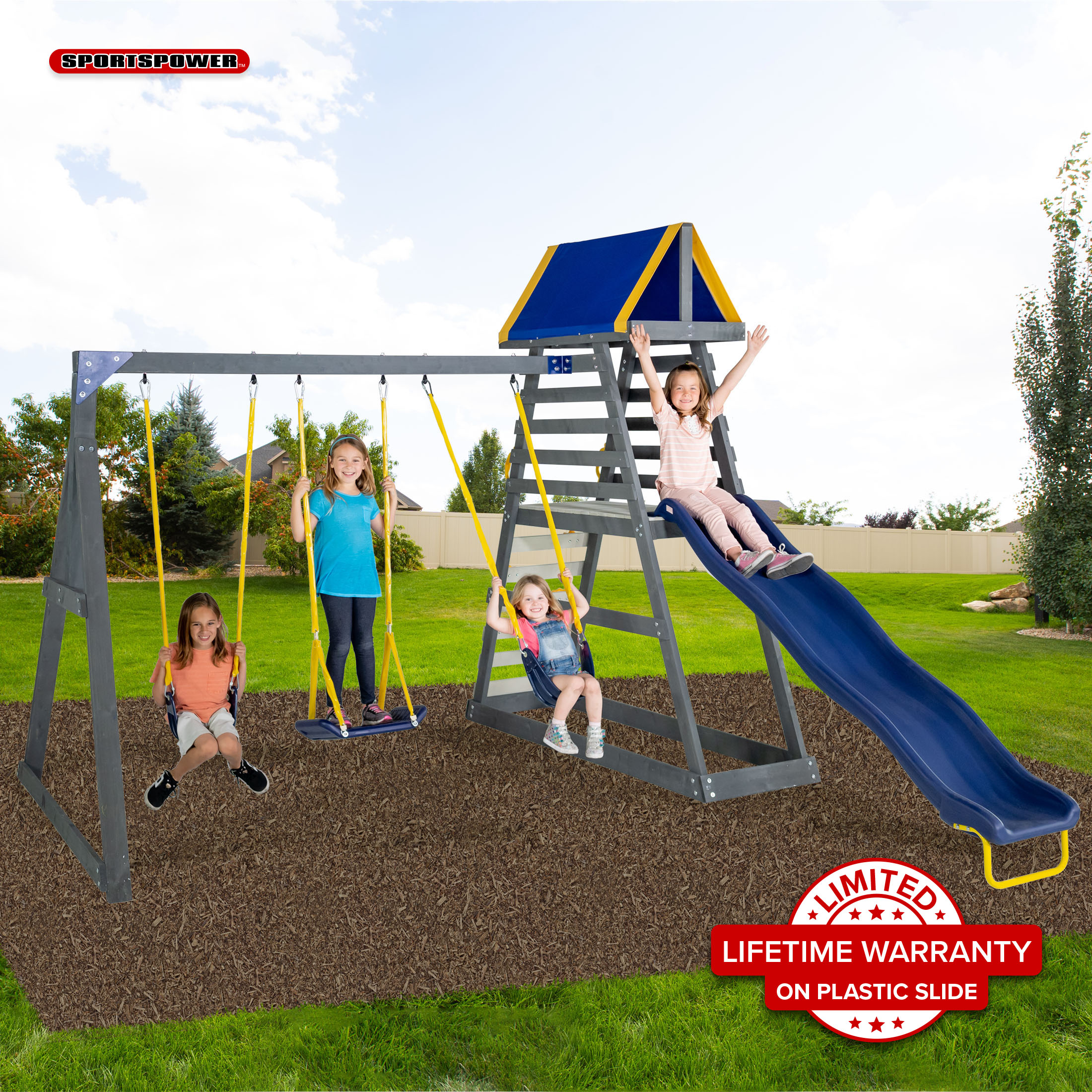 Backyard Discovery Oakmont Cedar Wooden Swing Set