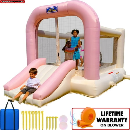 Sportspower My 1st Jump N Play Inflatable Bounce House for Kids, 142.8" × 103.2" × 90", 400W Blower Included
