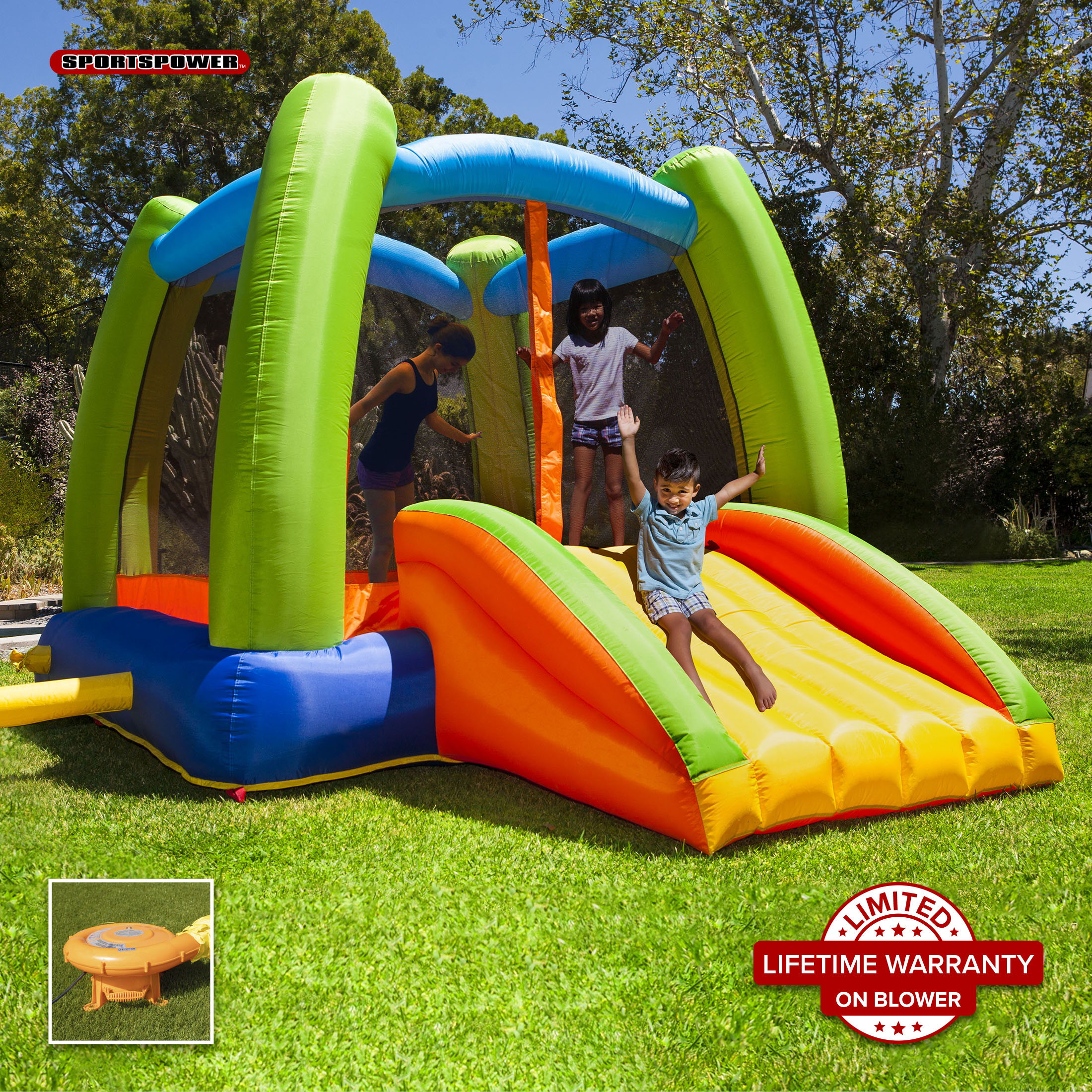 Sportspower My First Jump 'n Play, 12 feet Inflatable Bounce House with Lifetime Warranty on Heavy Duty Blower - image 1 of 7
