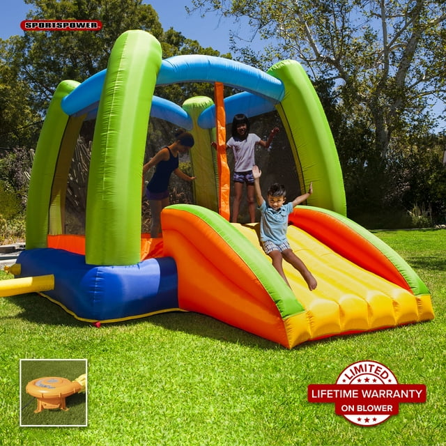 Sportspower My First Jump 'n Play, 12 feet Inflatable Bounce House with Lifetime Warranty on Heavy Duty Blower