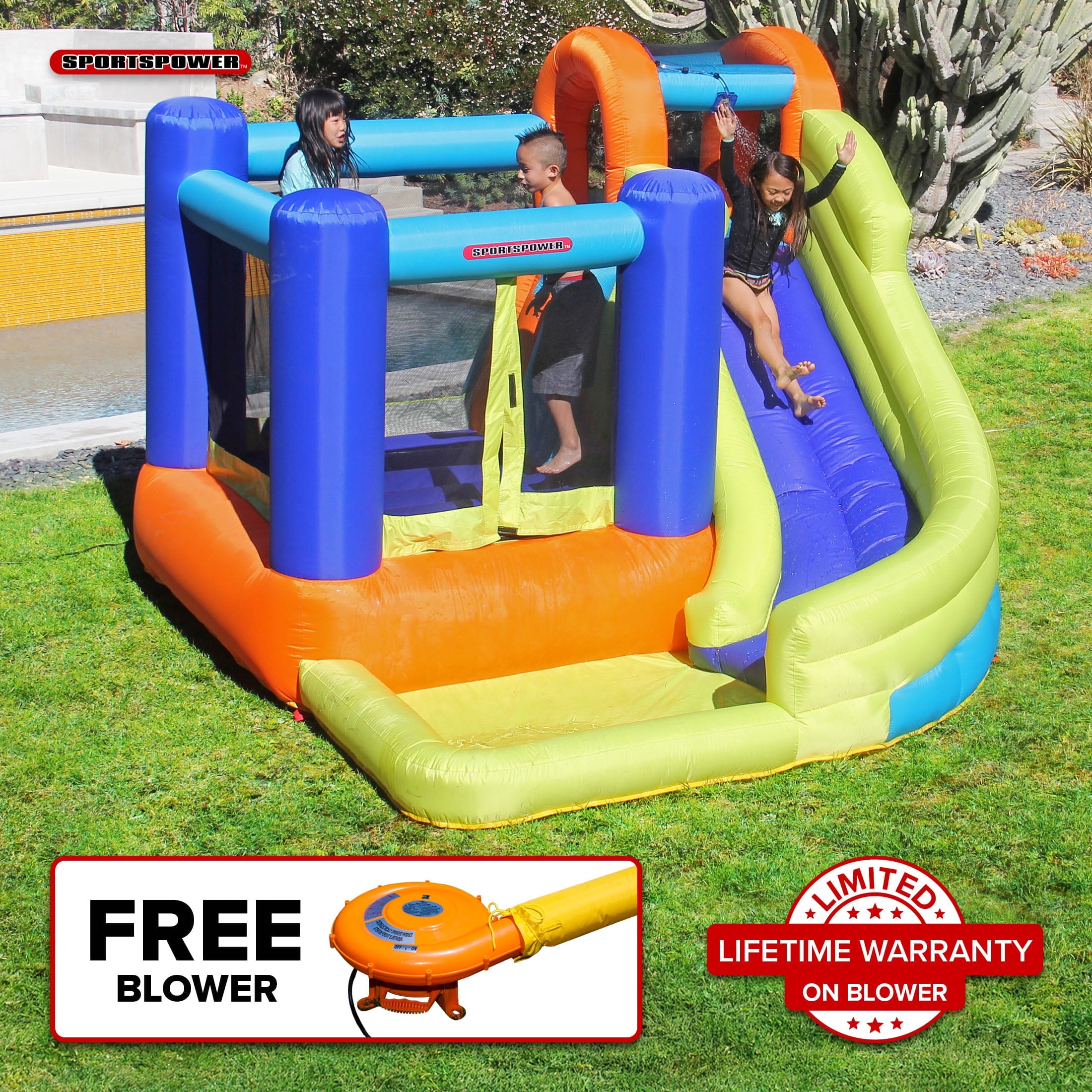 Sportspower My First Jump 'N Slide Bounce House with Blower