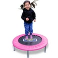 thumbnail image 1 of Sportspower My 1st Trampoline 36" Indoor/Outdoor Mini Rebounder Trampoline with No-Gap Padded Cover, for Toddlers & Kids Aged 3 to 10, Max Weight Capacity 220 LBS - PINK, 1 of 6