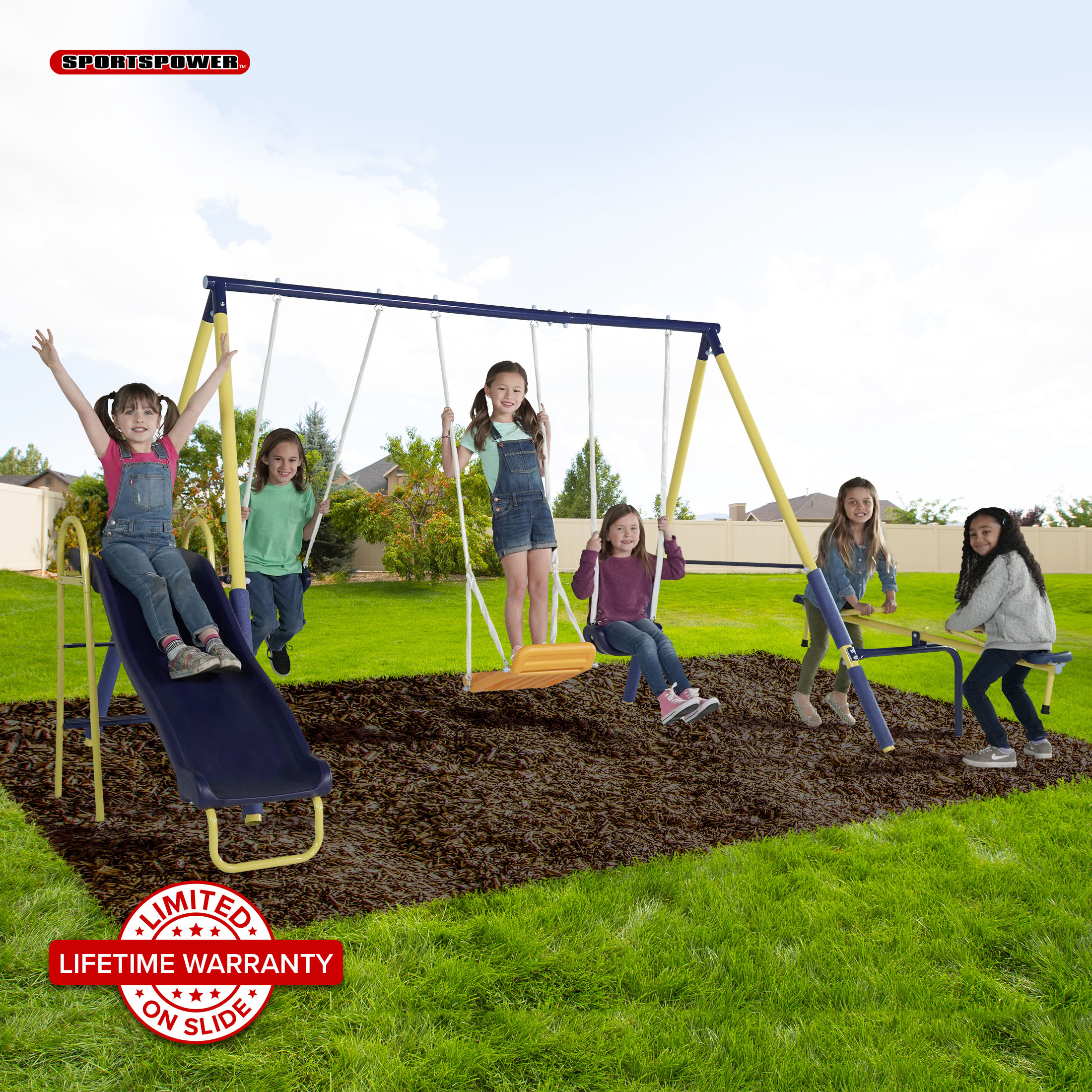 Best HD Pictures about  Sportspower Super 8 Fun Metal Swing Set  with No AI Images