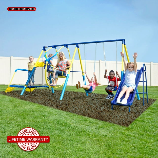 Sportspower Ridgewood Me & My Toddler Metal Swing Set with Mini