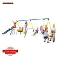 Sportspower Super 10 Metal Swing Set with Saucer Swing, Standing Swing