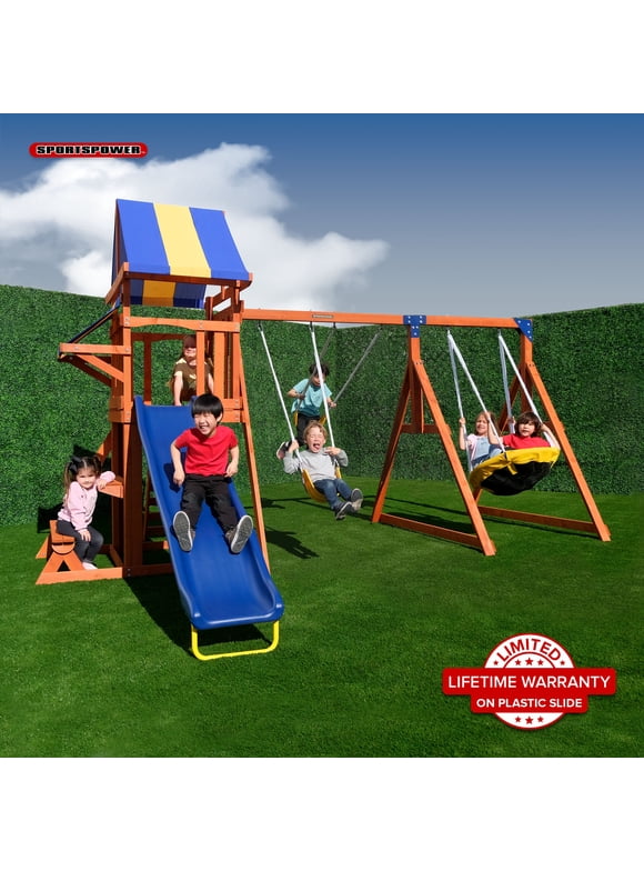 Wooden Swing Sets in Swing Sets