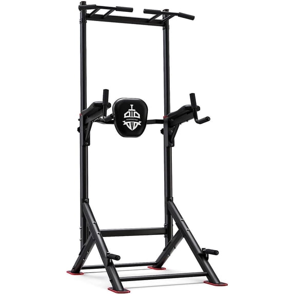 Sportsroyals Power Tower Pull Up Bar Station, 450LBS Stable Pull Up Dip Station for Home Gym
