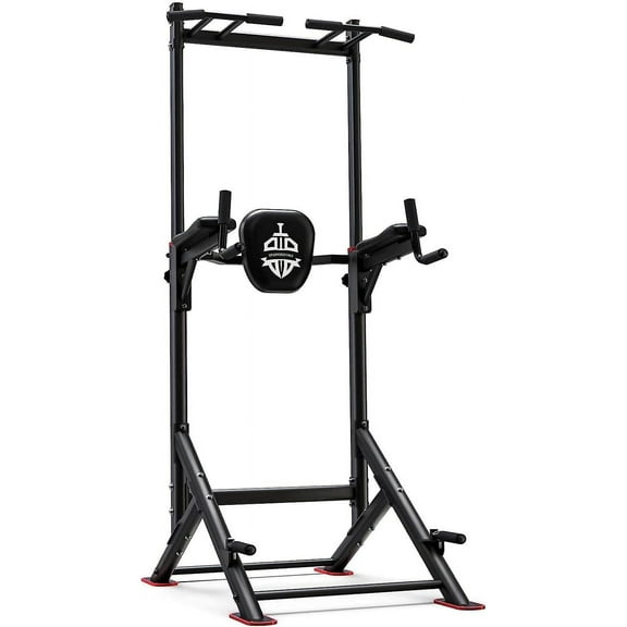 Sportsroyals Power Tower Pull Up Bar Station, 450LBS Stable Pull Up Dip Station for Home Gym