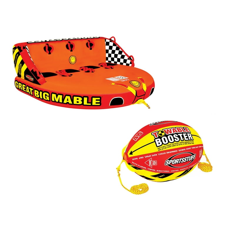 Sportsstuff Mable 4-Rider Towable Tube & Airhead 4K Booster Towing ...