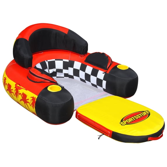 Airhead Sportsstuff Siesta Floating Pool Lounger with Foot Rest and Cup Holders, Max Weight 170 lbs