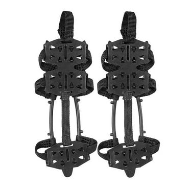 Sportteer 24-teeth Steel Teeth Cleats Non-bending Shoe Cleats Anti-Slip Ice Snow Shoes Cleats: 1 Pair Traction Cleats for Walking on Snow Ice Outdoor