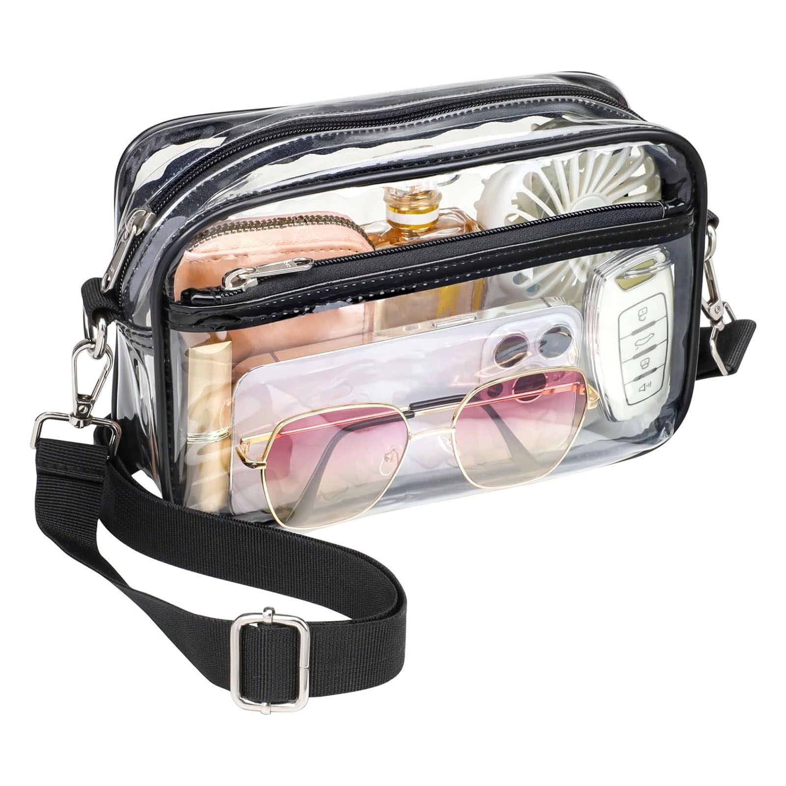 Sportteer Clear Stadium Bag Adjustable Shoulder Strap Bag PVC ...