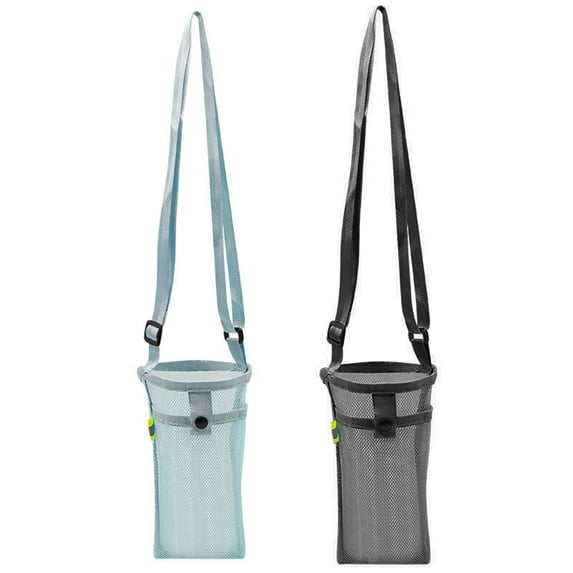 Sportteer Double Pocket Water Bottle Bag Mobile Phone Holder Water Bottle Bag Water Bottle Holder 2Pcs Lightweight Portable Double Pocket Design with Strap for Hiking Travel Gym