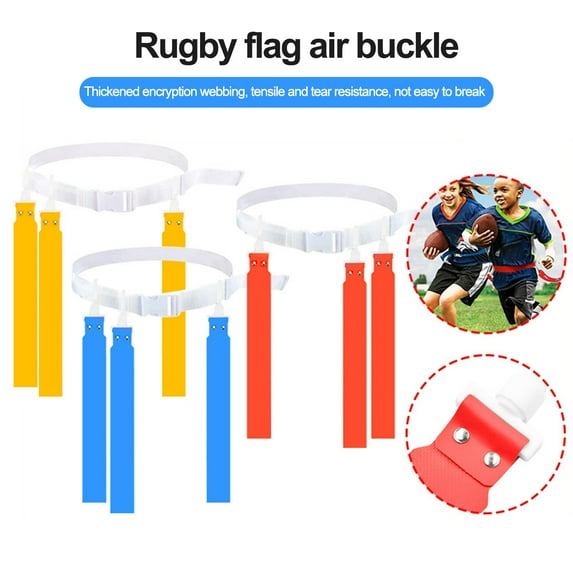 Sportteer Flag Football Belt Sports Flag Adjustable Flag Football Belt Vibrant Color Soft Wear Resistant Thickened Webbing Waist Flags