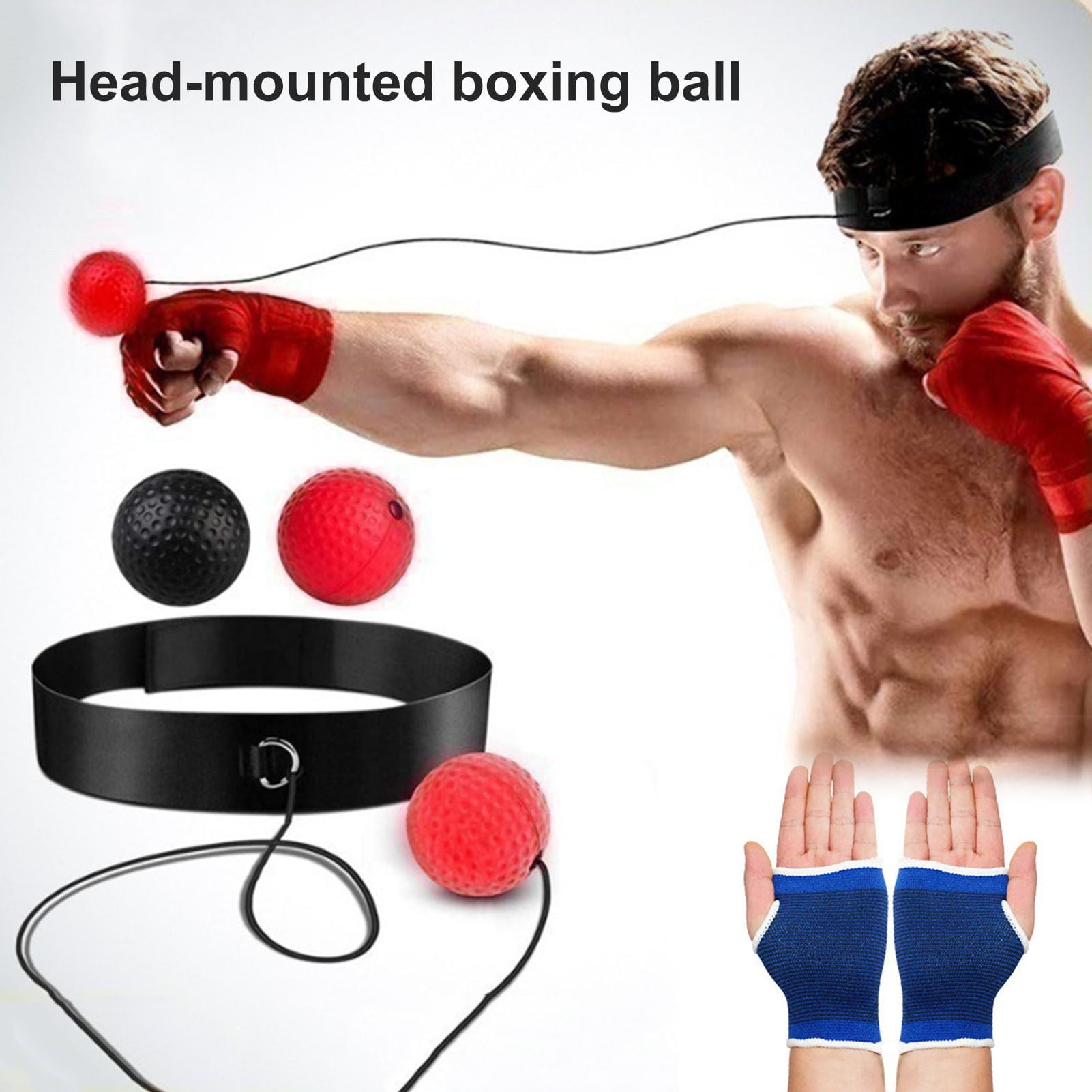 YMX BOXING Reflex Ball Set with 4 React Balls and 2