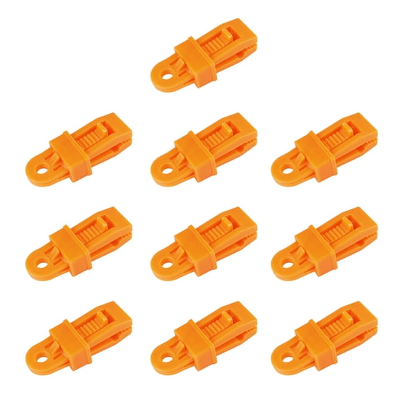 Sportteer High-strength Tent Clips Windproof Clips Heavy-Duty Windproof Clips: 10Pcs Adjustable High-strength Weather-resistant Tent Tarp Lock Grip Camping Supplies