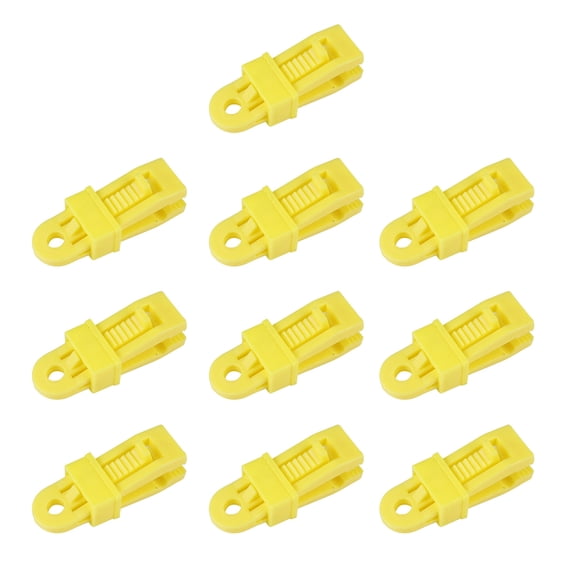 Sportteer High-strength Tent Clips Windproof Clips Heavy-Duty Windproof Clips: 10Pcs Adjustable High-strength Weather-resistant Tent Tarp Lock Grip Camping Supplies