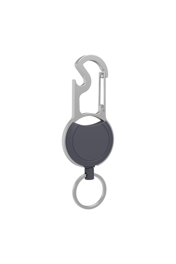 Key Ring Reel Badge Holder Keychain Retractable Elastic Quick Release Comfortable Grip Anti-Loss Zinc Alloy Telescopic Key Chain