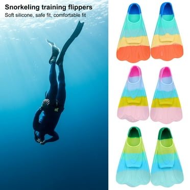 Sportteer Kids Swim Fins Swim Fins Kids Swim Fins Comfortable Silicone Flippers, Non-Slip Design, Swimming Training Fins